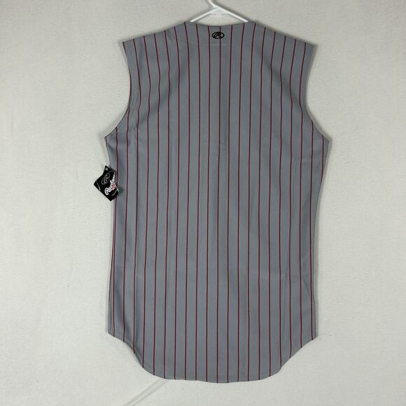 Rawlings NEW Pinstripe Baseball Sleeveless Jersey Vintage Men's Adult Medium NWT - Picture 7 of 10